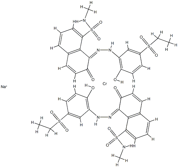 sodium bis[N-[8-[[5-(ethylsulphonyl)-2-hydroxyphenyl]azo]-7-hydroxy-1-naphthyl]methane-1-sulphonamidato(2-)]chromate(1-) Structure