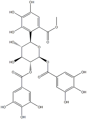 1,2,6-TRI-O-GALLOYL-BETA-D-GLUCOSE Structure