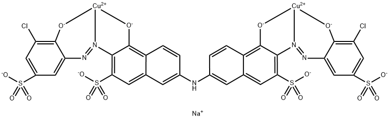 tetrasodium [mu-[[7,7'-iminobis[3-[(3-chloro-2-hydroxy-5-sulphophenyl)azo]-4-hydroxynaphthalene-2-sulphonato]](8-)]]dicuprate(4-) Structure