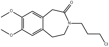 3-(3-Chloropropyl)-7,8-dimethoxy-2,3,4,5-tetrahydro-1H-3-benzazepin-2-one Structure