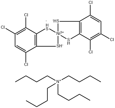Tetrabutylammonium bis(3,4,6-trichloro-1,2-benzene-dithiolato)nickelate Structure