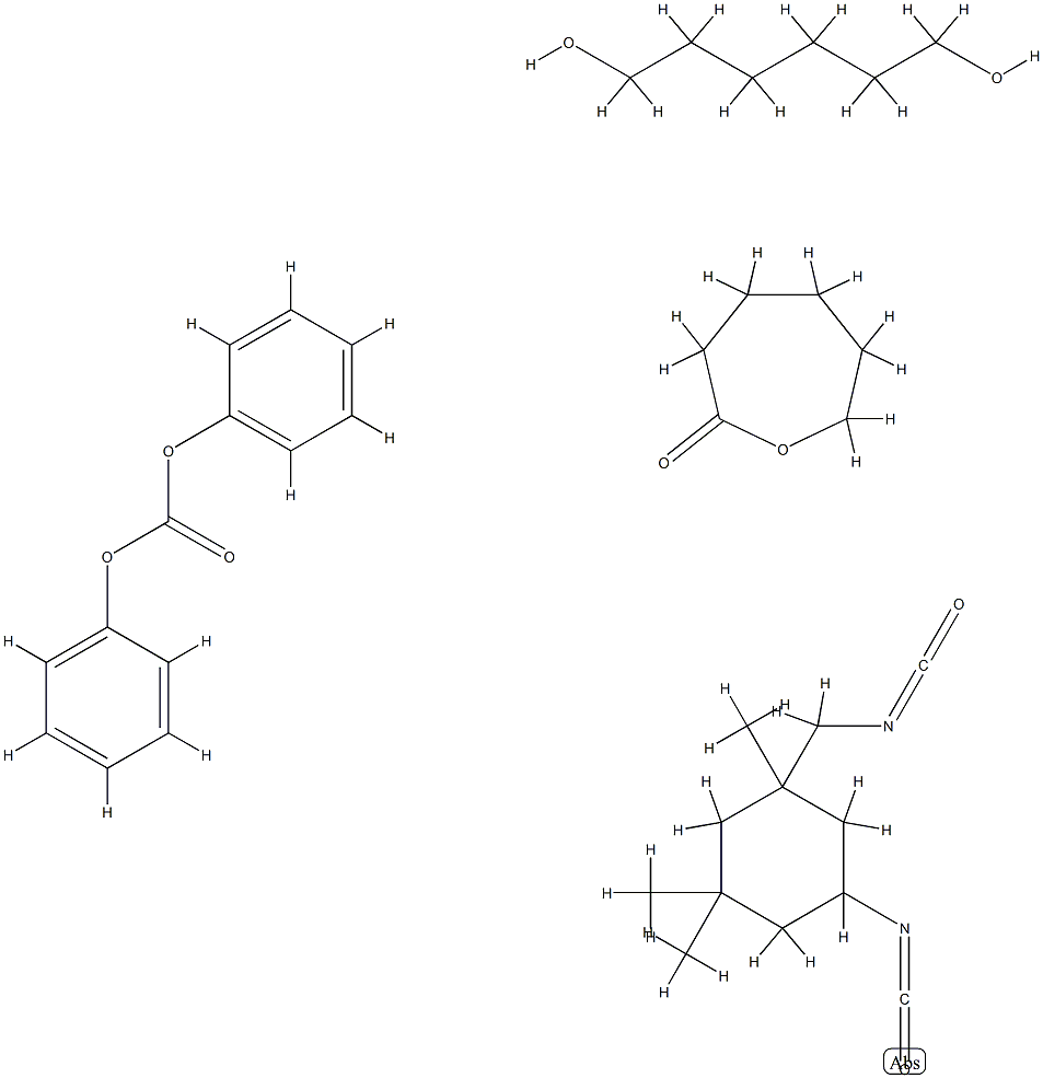 Carbonic acid, diphenyl ester, polymer with 1,6-hexanediol, 5-isocyanato-1-(isocyanatomethyl)-1,3,3-trimethylcyclohexane and 2-oxepanone Structure