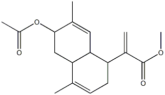 [1R,(-)]-6α-Acetyloxy-1,2,4aα,5,6,8aα-hexahydro-4,7-dimethyl-α-methylene-1α-naphthaleneacetic acid methyl ester Structure