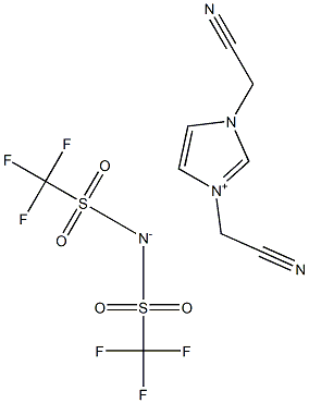1,3-Bis(cyanomethyl)imidazolium  bis(trifluoromethylsulfonyl)imide Structure