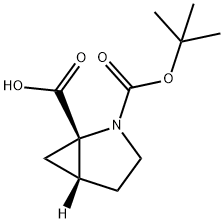 (1S,5R)-2-(TERT-BUTOXYCARBONYL)-2-AZABICYCLO[3.1.0]HEXANE-1-CARBOXYLIC ACID Structure