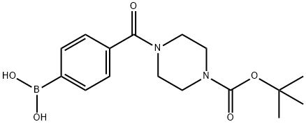 4-(4-(Tert-butoxycarbonyl)piperazine-1-carbonyl)phenylboronic acid Structure