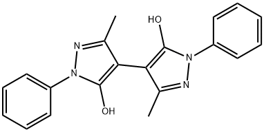 3,3'-diMethyl-1,1'-diphenyl-1H,1'H-4,4'-bipyrazole-5,5'-diol Structure
