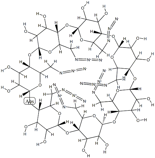HEPTAKIS-6-AZIDO-6-DEOXY-BETA-CYCLODEXTRIN, 1:1 DMF COMPLEX, 95 Structure