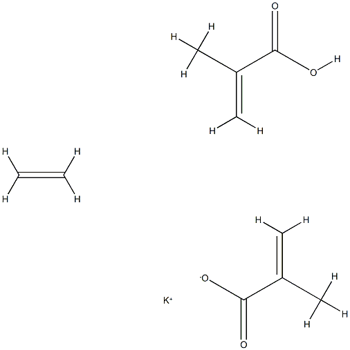 2-Propenoic acid, 2-methyl-, polymer with ethene and potassium 2-methyl-2-propenoate Structure
