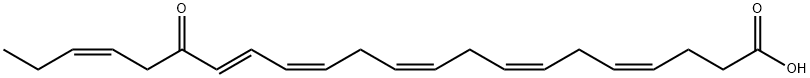 17-keto-4(Z),7(Z),10(Z),13(Z),15(E),19(Z)-Docosahexaenoic Acid Structure