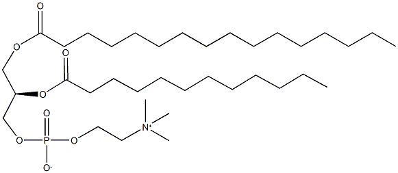 1-Palmitoyl-2-lauroyl-sn-glycero-3-PC Structure