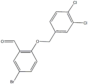 5-BROMO-2-[(3,4-DICHLOROBENZYL)OXY]BENZALDEHYDE Structure