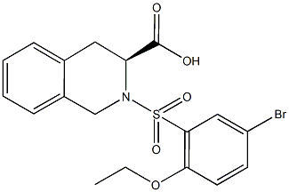 (3S)-2-[(5-bromo-2-ethoxyphenyl)sulfonyl]-1,2,3,4-tetrahydroisoquinoline-3-carboxylic acid Structure