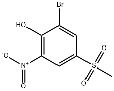 2-Bromo-4-(methylsulfonyl)-6-nitrophenol Structure