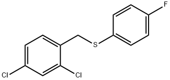 Benzene, 2,4-dichloro-1-[[(4-fluorophenyl)thio]methyl]- Structure