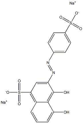 1-Naphthalenesulfonic acid, 4,5-dihydroxy-3-[(4-sulfophenyl)azo]-, disodium salt Structure