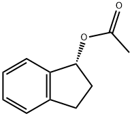 1H-Inden-1-ol, 2,3-dihydro-, 1-acetate, (1R)- Structure