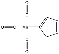 Cyclopentadienyl manganese tricarbonyl Structure