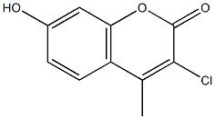 3-CHLORO-4-METHYL-7-HYDROXYCOUNMARIN Structure
