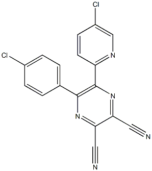 5-(4-CHLOROPHENYL)-6-(5-CHLOROPYRIDIN-2-YL)PYRAZINE-2,3-DICARBONITRILE Structure