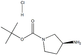 (S)-tert-butyl 3-aminopyrrolidine-1-carboxylate hydrochloride Structure