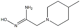 (1Z)-N'-hydroxy-2-(4-methylpiperidin-1-yl)ethanimidamide Structure