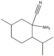 1-amino-2-isopropyl-5-methylcyclohexanecarbonitrile Structure