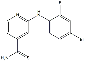 2-[(4-bromo-2-fluorophenyl)amino]pyridine-4-carbothioamide Structure