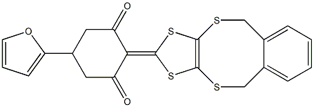2-(5,10-dihydro[1,3]dithiolo[4,5-c][2,5]benzodithiocin-2-ylidene)-5-(2-furyl)-1,3-cyclohexanedione Structure
