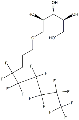 5-O-(4,4,5,5,6,6,7,7,8,8,9,9,9-Tridecafluoro-2-nonenyl)xylitol Structure