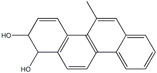 1,2-Dihydro-5-methylchrysene-1,2-diol Structure