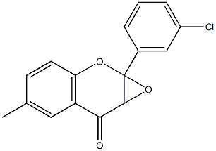 2,3-Epoxy-2,3-dihydro-5'-chloro-6-methylflavone Structure