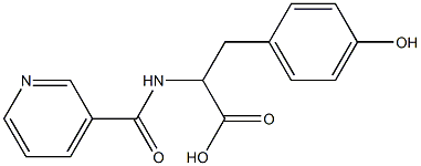 3-(4-hydroxyphenyl)-2-[(pyridin-3-ylcarbonyl)amino]propanoic acid Structure