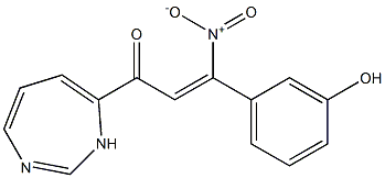 1-(1H-1,3-diazepin-7-yl)-3-nitro-3-(3-hydroxyphenyl)-2-propen-1-one Structure