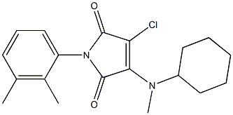 3-chloro-4-[cyclohexyl(methyl)amino]-1-(2,3-dimethylphenyl)-1H-pyrrole-2,5-dione Structure