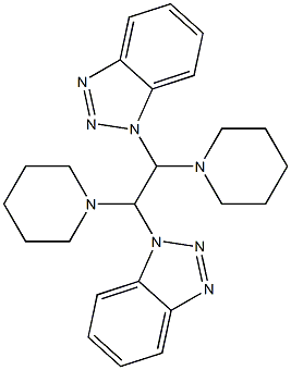 1,2-Bis(1H-benzotriazole-1-yl)-1,2-dipiperidinoethane Structure