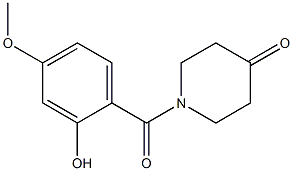 1-(2-hydroxy-4-methoxybenzoyl)piperidin-4-one Structure