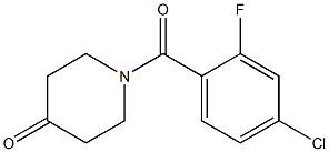 1-(4-chloro-2-fluorobenzoyl)piperidin-4-one Structure