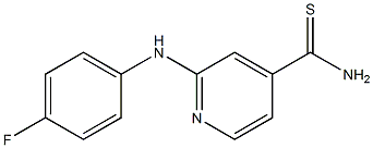 2-[(4-fluorophenyl)amino]pyridine-4-carbothioamide Structure