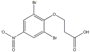 3-(2,6-dibromo-4-nitrophenoxy)propanoic acid Structure