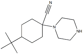 4-tert-butyl-1-(piperazin-1-yl)cyclohexane-1-carbonitrile Structure