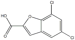 5,7-dichloro-1-benzofuran-2-carboxylic acid Structure