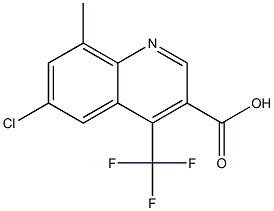 6-chloro-8-methyl-4-(trifluoromethyl)quinoline-3-carboxylic acid Structure