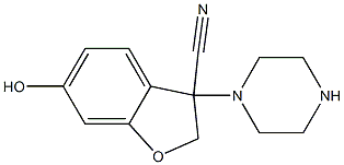 6-hydroxy-3-(piperazin-1-yl)-2,3-dihydro-1-benzofuran-3-carbonitrile Structure