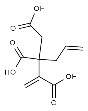 3-Butene-1,2,3-tricarboxylic acid 2-(2-propenyl) ester Structure