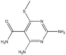 2,4-diamino-6-(methylthio)pyrimidine-5-carboxamide Structure