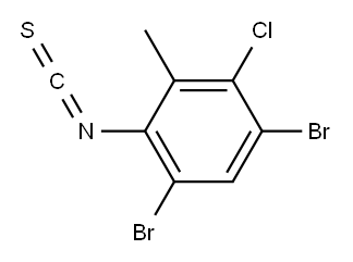 3-Chloro-4,6-dibromo-2-methylphenyl isothiocyanate Structure