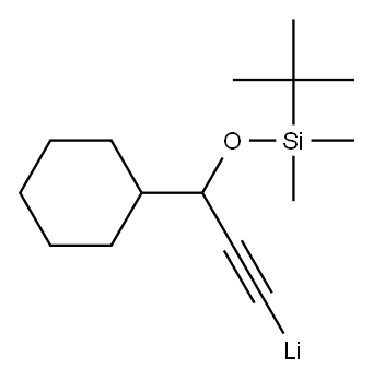 3-(tert-Butyldimethylsilyloxy)-3-cyclohexyl-1-propynyllithium Structure