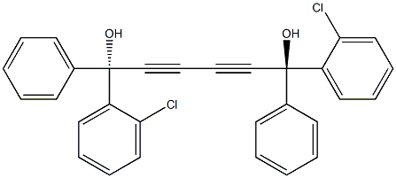 (1R,6S)-1,6-Bis(2-chlorophenyl)-1,6-diphenyl-2,4-hexadiyne-1,6-diol Structure