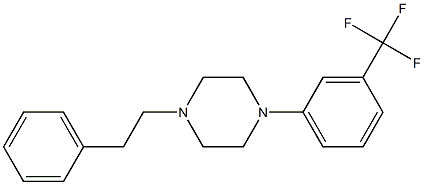 1-[3-(Trifluoromethyl)phenyl]-4-(2-phenylethyl)piperazine Structure